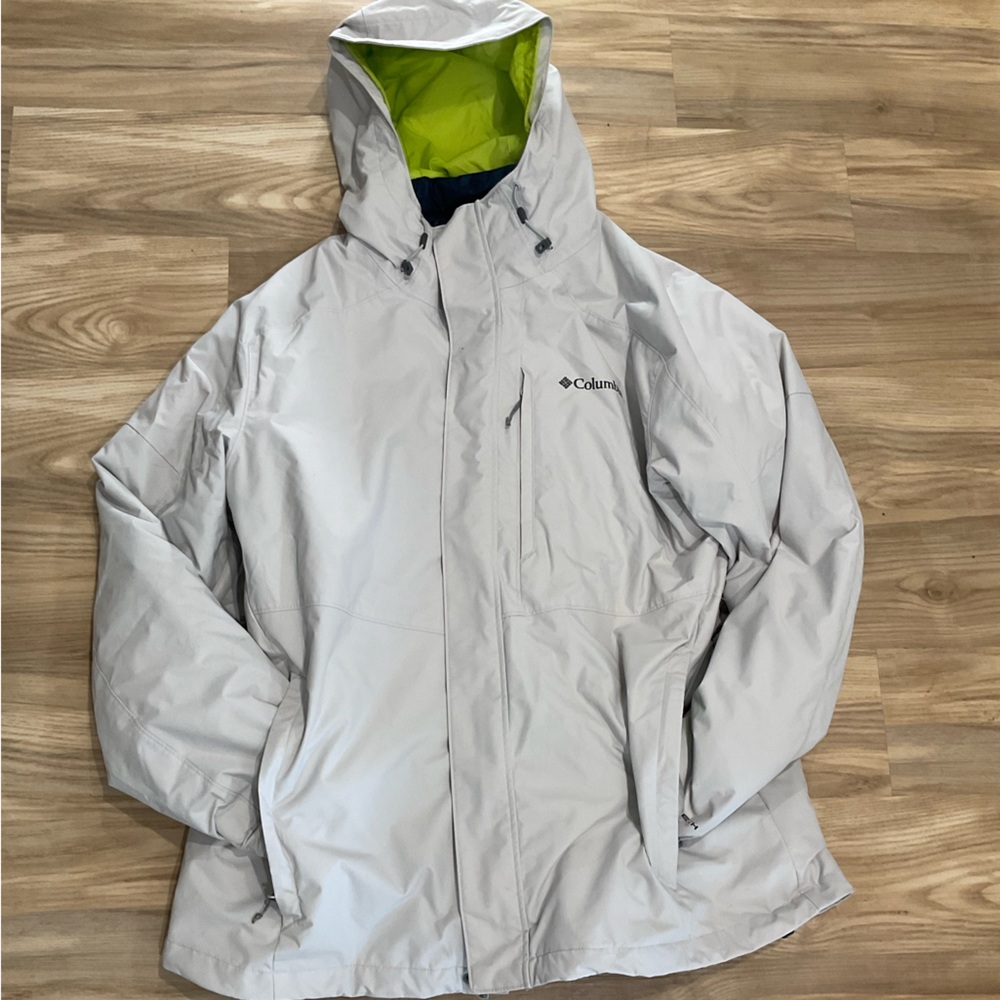 Columbia Men's 3-in1 Off-White Ski Jacket/Winter Coat